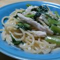 yappyパクパク's cooksnap of when they made サラダチキンとほうれん草のクリームパスタ.