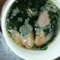 ma___111's cooksnap of when they made ＊わかめとウィンナーのスープ.