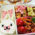 u3mama's cooksnap of when they made うさぎのモフィ キャラ弁.
