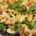 腹ペコくるみ's cooksnap of when they made 絹さやと卵とちくわ炒め～♪.