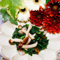makichihua's cooksnap of when they made ほうれん草としめじのおひたし*梅おかか*.