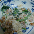 ちゅんりく's cooksnap of when they made 納豆とほうれん草のマヨあえ.