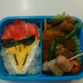 絹さや木綿's cooksnap of when they made ジュウオウジャー卵焼き キャラ弁.