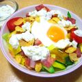 ゆうジュニア's cooksnap of when they made ☆。ベーコンレタス温玉のサラダ゜☆.