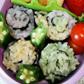 ぽん吉っつあん's cooksnap of when they made デコふりで！ くるくるのり巻き弁当.