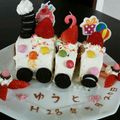 ゆうとくんママ☆'s cooksnap of when they made お誕生日♪　電車のケーキ☆.