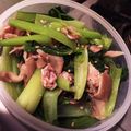 コズピー's cooksnap of when they made 糖質制限　豚肉と小松菜炒め.