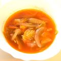 yumico26's cooksnap of when they made 春キャベツとソーセージのトマトスープ.