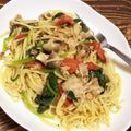 クックM9Z69A☆'s cooksnap of when they made ホウレン草たっぷりパスタ.