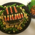 yunatan1211's cooksnap of when they made パーティーは寿司ケーキ！シャケフレークで.