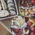 kitchen♡h's cooksnap of when they made 花太巻き♡巻き寿司お花見＊運動会に.