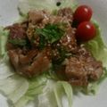 そらにゃん５'s cooksnap of when they made 豚から。うめ〜ゴマだれ絡め♪.