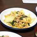なぎこてゃ's cooksnap of when they made 青梗菜、豚肉、油揚げ、オイスターソース.