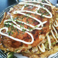 しらたまこもも's cooksnap of when they made 余ったそうめんで♪お好み焼き風★.