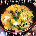 いっちゃん♥女子力's cooksnap of when they made 水菜ともやしと豚肉のすき焼き風卵とじ.