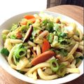 caruga's cooksnap of when they made ♡ポン酢でおいしいあっさり焼きうどん♡.