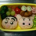 やまfam0610's cooksnap of when they made キャラ弁 ぶりぶりざえもん しんちゃん.