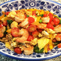 Faiza's cooksnap of when they made ふわっふわっ卵と海老のバジル炒め.
