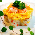 モコリンママ's cooksnap of when they made ひな祭りに♪菜の花と海老のちらしずし.