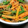 夢の子ユメル's cooksnap of when they made お弁当に！人参とピーマンのおかかキンピラ.