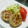 うえぼ's cooksnap of when they made 節約！ レンコンはさみ焼き 梅風味.