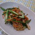 ラリー＆サラ's cooksnap of when they made 鶏ささみとアスパラガスの中華炒め.