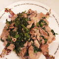 ぴろろ☆HAPPY's cooksnap of when they made 大根の葉とコマ切れ豚肉チヂミ風.