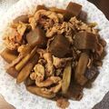 ハルヒナmama's cooksnap of when they made 肉こんゴボウ煮.
