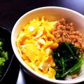 komataro's cooksnap of when they made 栄養たっぷり♡三色そぼろ丼.