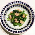 なつき☆ミ's cooksnap of when they made ホウレン草と魚肉ソーセージのカレーソテー.