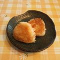 オレンジリング's cooksnap of when they made ガーリック風味のチーズ入り焼きおにぎり.
