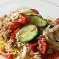 sweet326's cooksnap of when they made とっても簡単！トマトとツナの冷製パスタ！.