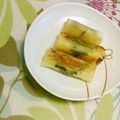 uzu1118's cooksnap of when they made おつまみにチーズ&おもちの春巻きステック.