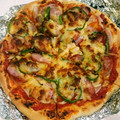 ちゃみ原's cooksnap of when they made 魚焼きグリルで☆簡単ふわふわ２種のピザ♪.