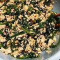 よぉぎゅると's cooksnap of when they made おから入りほうれん草の白和え.