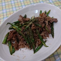 ラリー＆サラ's cooksnap of when they made 牛肉とアスパラのオイマヨ炒め.