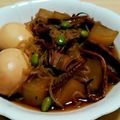 kurouneko's cooksnap of when they made 干しするめの大根煮♪.