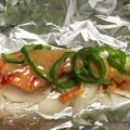 はるかなみ's cooksnap of when they made 塩鮭と新玉ねぎのピザ風ホイル蒸し.