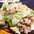 まもくるりん's cooksnap of when they made 納豆レタスチャーハン.