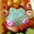 らぶKitty☆'s cooksnap of when they made ハム＆ちくわで　お弁当箱に✿お花畑✿.