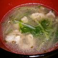 実希男's cooksnap of when they made 梅入り♪豚肉と水菜のスープ.