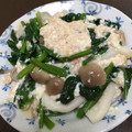 namacon's cooksnap of when they made 絶品！ほうれん草としめじの明太子豆腐和え.