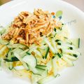 ぱんだ170071's cooksnap of when they made 粒マスタードがさわやか棒棒鶏風冷やし中華.