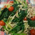 donuts★'s cooksnap of when they made ホウレン草たっぷりパスタ.