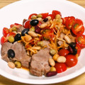 kitchenchu's cooksnap of when they made レンジ蒸しポークの中華風トマトだれ.