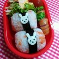 たにたーに's cooksnap of when they made 【キャラ弁】ミッフィーのおにぎり弁当.