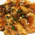 あずもこ♡'s cooksnap of when they made 揚げワンタンの甘酢餡かけ.