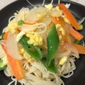 節約・ダイエット母's cooksnap of when they made 新玉葱とスナップえんどうで素麺チャンプル.