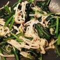 rena♥︎︎'s cooksnap of when they made ほうれん草とキノコの炒め物.