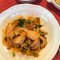 sktym0710's cooksnap of when they made 結びこんにゃくと鶏肉のキムチ煮.